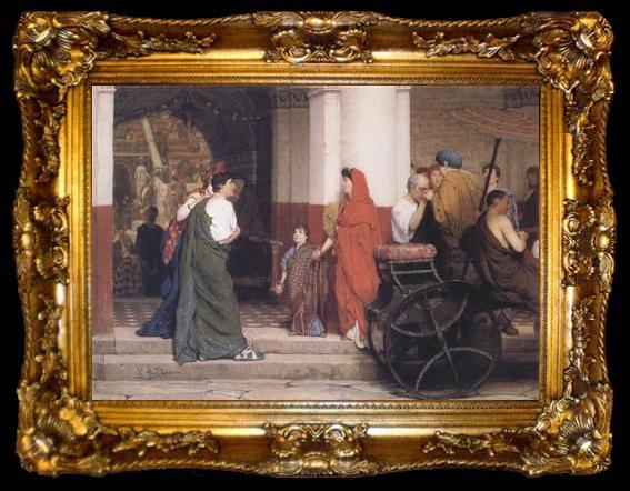 framed  Alma-Tadema, Sir Lawrence Entrance to a Roman Theatre (mk23), ta009-2